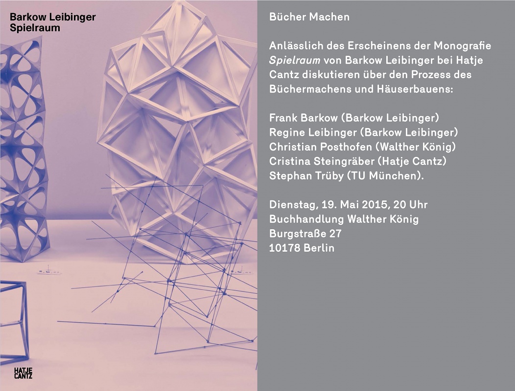 Spielraum - Book presentation and panel discussion at Walther König, Berlin